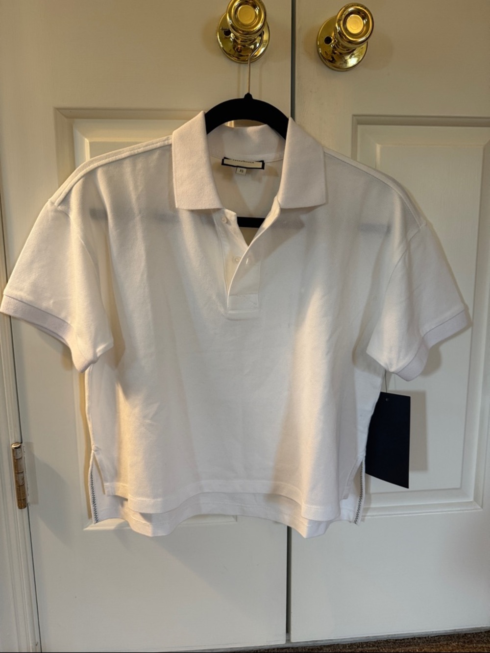 Tuckernuck White Cropped Polo Top